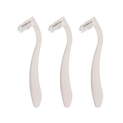Hohopeti 3pcs Women Hair Razor Shaving Kit White Disposable Body Razor for Armpit and Intimate Hair Removal Portable Women Shaver