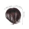 CATIEBYE Hairpiece Topper Clip 15cm Dark Brown Human Hair Wiglet for Thinning Hair Women Middle-aged Cover for Daily Use view 2