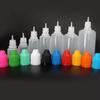 Plastic Squeeze Bottles with Childproof Caps multiple capacities 5ml / 15ml / 30ml / 60ml /100ml / 120ml, Empty Dropper Bottles with Colorful Caps (10, White, 50ml) view 4