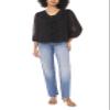 Vince Camuto 3/4 Sleeve Double Ruffle TIE Neck Blouse Rich Black view 2