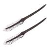 TEHAUX Vintage Wooden Hair Sticks 2pcs Purple Plume Chinese Traditional Hair Forks for Women Daily Commute and Bun Styling view 1