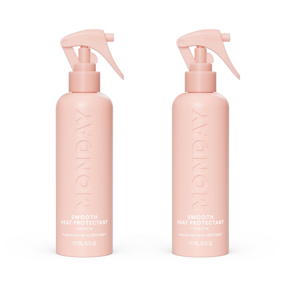 MONDAY HAIRCARE SMOOTH Heat Protectant with Keratin 6 oz for a Smooth, Polished Finish(Pack of 2)