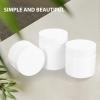 ABOOFAN 3pcs Refillable Cosmetic Cream Jars Set with Lids White Smooth Surface 50g 100g 120g Small Portable Lotion Dispensers for Travel and Facial Skincare view 3