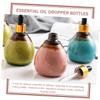 SHERCHPRY Ceramic Essential Oil Bottle with Dropper 95ml Sealed Lightproof Refillable Sub Packaging Container for Spa and Aromatherapy Storage view 3