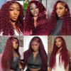 CnumGunm Burgundy Curly Bundles 99j Curly Bundles Human Hair 14 16 18 Inch Unprocessed Brazilian Virgin Hair 3 Bundles view 2