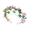 Cabilock Three-layer Butterfly Flower Headband Hair Accessory, Floral Crown Tiara for Women, Wedding and Prom Hairpiece, Elegant Bridal Headband for Special Occasions view 1