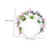 Cabilock Three-layer Butterfly Flower Headband Hair Accessory, Floral Crown Tiara for Women, Wedding and Prom Hairpiece, Elegant Bridal Headband for Special Occasions view 2