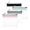 QUUPY 4Pcs 4.9x4.5 Inch Clear Zipper Coin Purse Mini Makeup Bag Waterproof Small Pouch for Lipstick Key Travel Daily Use view 1