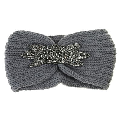 Women Knitted Hairband Flower for Beaded Ear Warmer Wide for H