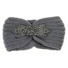 Women Knitted Hairband Flower for Beaded Ear Warmer Wide for H view 1