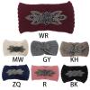 Women Knitted Hairband Flower for Beaded Ear Warmer Wide for H view 2