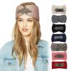 Women Knitted Hairband Flower for Beaded Ear Warmer Wide for H view 3