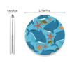 WeUNkey Blue Shark Starfish Round Mirror for Women Girls, Round Cosmetic Mirror 2X/ 1X Magnification, Small Folding Portable Handheld Sweet Gift for Sister Daughter Mom Wife view 2
