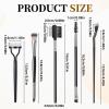 5 Pack Eyebrow Brush and Comb, Spoolie Mascara Brush Lash Separator Tool Eyelash & Eyebrow Combs, Mascara Fan Brushes for Extensions, Professional Eye Makeup Brushes view 2