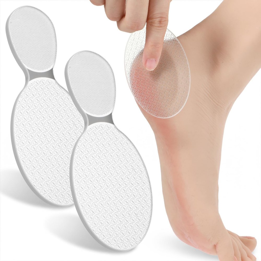 2 PCS Nano Glass Foot File, Foot Scrubber Callus Remover, Foot-Care Pedicure Tool for Dead Skin Removal, Feet Files with Nano-Level Care Grinding Points for Women and Men Wet Dry Feet Cracking