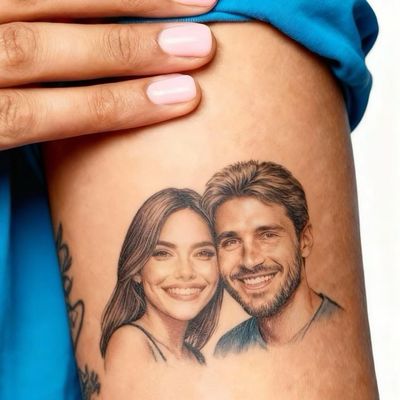 Custom Temporary Tattoos for Adults - Personalized Face Stickers with Photo for Valentine's Day, Anniversaries - Customized Tattoos Temporary for Couples, Bachelorette Parties - Set of 12