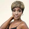 Unipearl Short Highlight Pixie Cut Wigs for Black Women 1B/27 Ombre Short Layered Pixie Human Hair Wigs with Bangs Brazilian Virgin Human Hair Wig for Women Glueless Full Machine Made Wig view 3