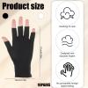 10 Pairs Cotton Fingerless Gloves 2 Colors Cotton Gloves with 5 Open Fingertips Breathable Night Glove for Dry Hands Care Women and Men view 2
