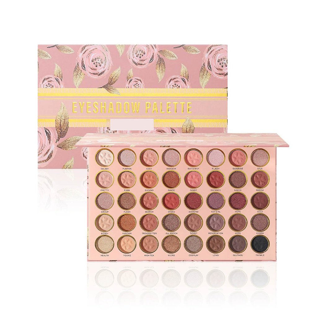 TUOSHITONG Glitter Nude Eyeshadow Palette, Professional High Pigmented Matte Colorful Pallet, Matte Shimmer Glitter Eye Shadow, Highly Pigmented Long Lasting Waterproof Eye Shadow Powder(40color)