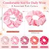 100 Pcs uexica Pink Velvet Scrunchies Bulk for Women Girls, Multi-pink view 2