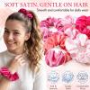 100 Pcs uexica Pink Velvet Scrunchies Bulk for Women Girls, Multi-pink view 4