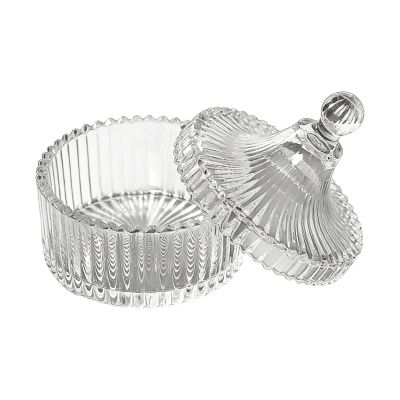 Dusting Powder Jar 800ml Glass Makeup Sponge Dish