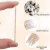 400PCS Pointed Cotton Swabs with Wooden Sticks, Precision Cotton Tipped Applicators, Microswabs for Nails Eyelash Extensions, Makeup Ear Nail Tattoo Crafts view 3