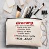 kdqua Grammy Gifts Makeup Bag, Grammy Gifts for Mother's Day from Grandkids, Best Grandma Gift for Birthday from Grandson Granddaughter Cosmetic Bags Zipper Pouch Travel Organizer Toiletry Bag view 3