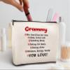kdqua Grammy Gifts Makeup Bag, Grammy Gifts for Mother's Day from Grandkids, Best Grandma Gift for Birthday from Grandson Granddaughter Cosmetic Bags Zipper Pouch Travel Organizer Toiletry Bag view 4