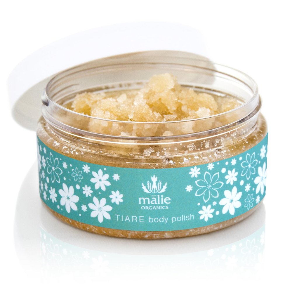 Mlie Organics Body Polish, Tiare Scent, Sugar Scrub Exfoliator, Vegan, 8 oz
