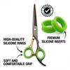 Professional Hair Cutting Scissors 6.5 Inch, Black-gold, Premium Stainless Steel Haircut Scissors - Barber & Salon Shears for Women, Men, Kids, Includes Comb & Finger Ring view 3