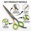 Professional Hair Cutting Scissors 6.5 Inch, Black-gold, Premium Stainless Steel Haircut Scissors - Barber & Salon Shears for Women, Men, Kids, Includes Comb & Finger Ring view 4