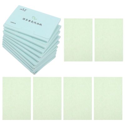 MUCKLILY Facial Oil Blotting Paper Sheets 1000pcs (10 Boxes) Green Tea Scented Absorbing Paper for Oily Skin Control, Portable Face Oil Absorbing Tissue for Travel and Daily Use