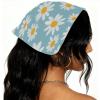 RODAILYCAY 4 Pieces Hair Scarfs Headband, White Pumpkin Ghost Halloween Background Triangle Head Scarves, Non Slip Hairband Bandanas, Head Kerchief for Women Girls view 2