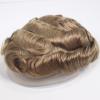 Voloria Toupee for Man 0.04cm Ultra Thin Skin PU Men's Hairpiece European Virgin Human Hair Replacement System Pieces 10x8inch 18# Ash Blonde Brown Color view 3