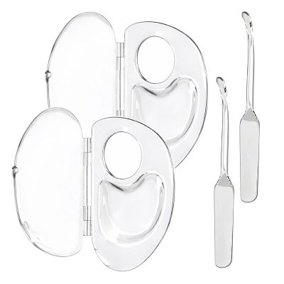 2 PCS Transparent Acrylic Makeup Mixing Palette with Sealed Storage Liquid Foundation Holder, Nail & Pigment Blending Board