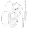 2 PCS Transparent Acrylic Makeup Mixing Palette with Sealed Storage Liquid Foundation Holder, Nail & Pigment Blending Board view 1