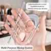 2 PCS Transparent Acrylic Makeup Mixing Palette with Sealed Storage Liquid Foundation Holder, Nail & Pigment Blending Board view 4