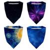 RODAILYCAY 4 Pack Hair Scarfs, Elastic Hair Scarf Headband, Starry Night Sky Triangle Kerchief, Head Hairband Bandanas view 1