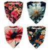RODAILYCAY 4 Packs Pink Flowers Hair Scarfs Headband, Triangle Head Scarves, Non Slip Hair Bandanas, Head Kerchief for Women Girls view 1