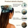 RODAILYCAY 4 Packs Pink Flowers Hair Scarfs Headband, Triangle Head Scarves, Non Slip Hair Bandanas, Head Kerchief for Women Girls view 3