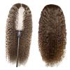 24 Inch Wave Wigs for Women, Natural Looking Glueless Transparent Frontal 180% Density Curly Half Wig for Women,Synthetic Fake Hair,Curly Black Wig for Cosplay Daily Outdoor Party Wear view 1