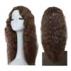 24 Inch Wave Wigs for Women, Natural Looking Glueless Transparent Frontal 180% Density Curly Half Wig for Women,Synthetic Fake Hair,Curly Black Wig for Cosplay Daily Outdoor Party Wear view 2