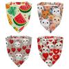 RODAILYCAY 4 Packs Hair Scarfs Headband, Love Heart Cute Cat Head Triangle Head Scarves, Non Slip Hair Bandanas, Head Kerchief for Women Girls view 1