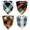 RODAILYCAY 4 Packs Checkered Pattern Hair Scarfs Headband, Triangle Head Scarves, Non Slip Hair Bandanas, Head Kerchief for Women Girls view 1