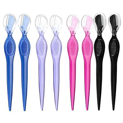 Eyebrow Razor Eyebrow Trimmer Shaper Face Razors Shaver with Protective Cover Multipurpose Exfoliating Knife Facial Hair Removal for Women Men 8pcs