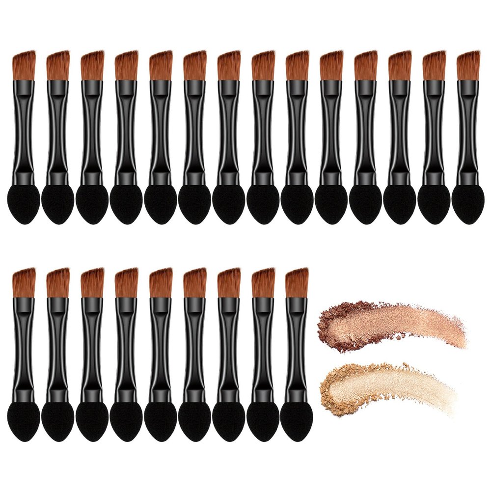 30 PCS Eye Shadow Applicators, 1.96 Inch Double Side Eye Shadow Sponge Applicators Small Dual Sides Travel Eyeshadow Brush for Women Daily Carrying, Black