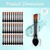 30 PCS Eye Shadow Applicators, 1.96 Inch Double Side Eye Shadow Sponge Applicators Small Dual Sides Travel Eyeshadow Brush for Women Daily Carrying, Black view 2