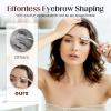 Eyebrow Trimmer Scissor with Comb, Eyebrow Scissors for Women, Stainless Steel Precision Eyebrow Cutter Hair Removal Makeup Tool for Women and Men (Grey) view 3