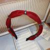GFHSKRPL Diamond-set Flocking Red Headband Vintage High Overhead Pressure Hair Accessory view 3